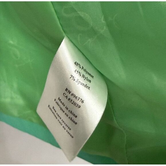 Samuel Dong Belted Jacket Iridescent Green Funnel Neck Trench Coat Hood Size S - Picture 14 of 16